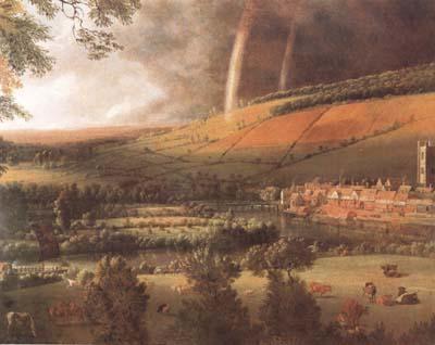 Jan Siberechts Landscape with Rainbow,Henley-on-Thames (mk08) oil painting image